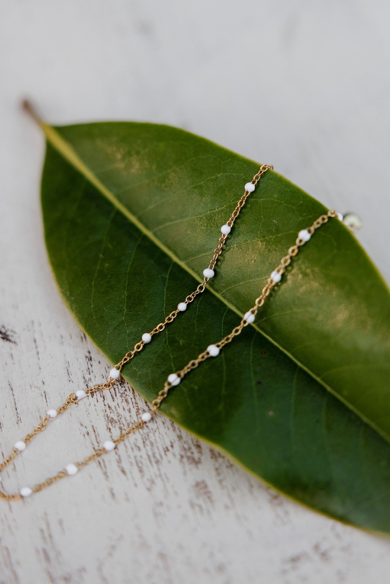 Delicate Gold Beaded Necklace