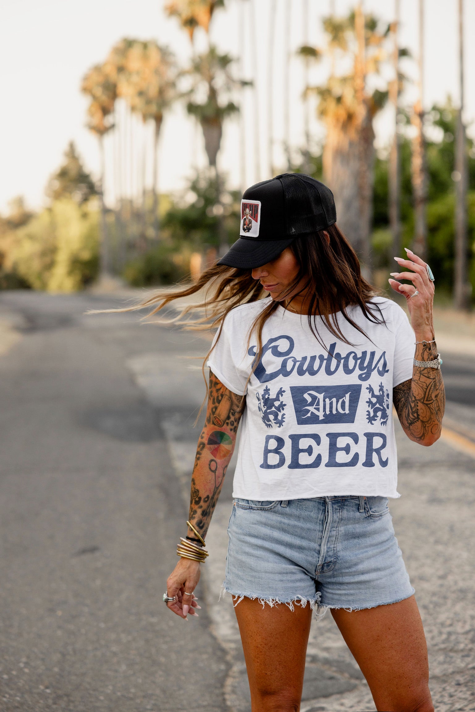 Cowboys and Beer Crop Tee