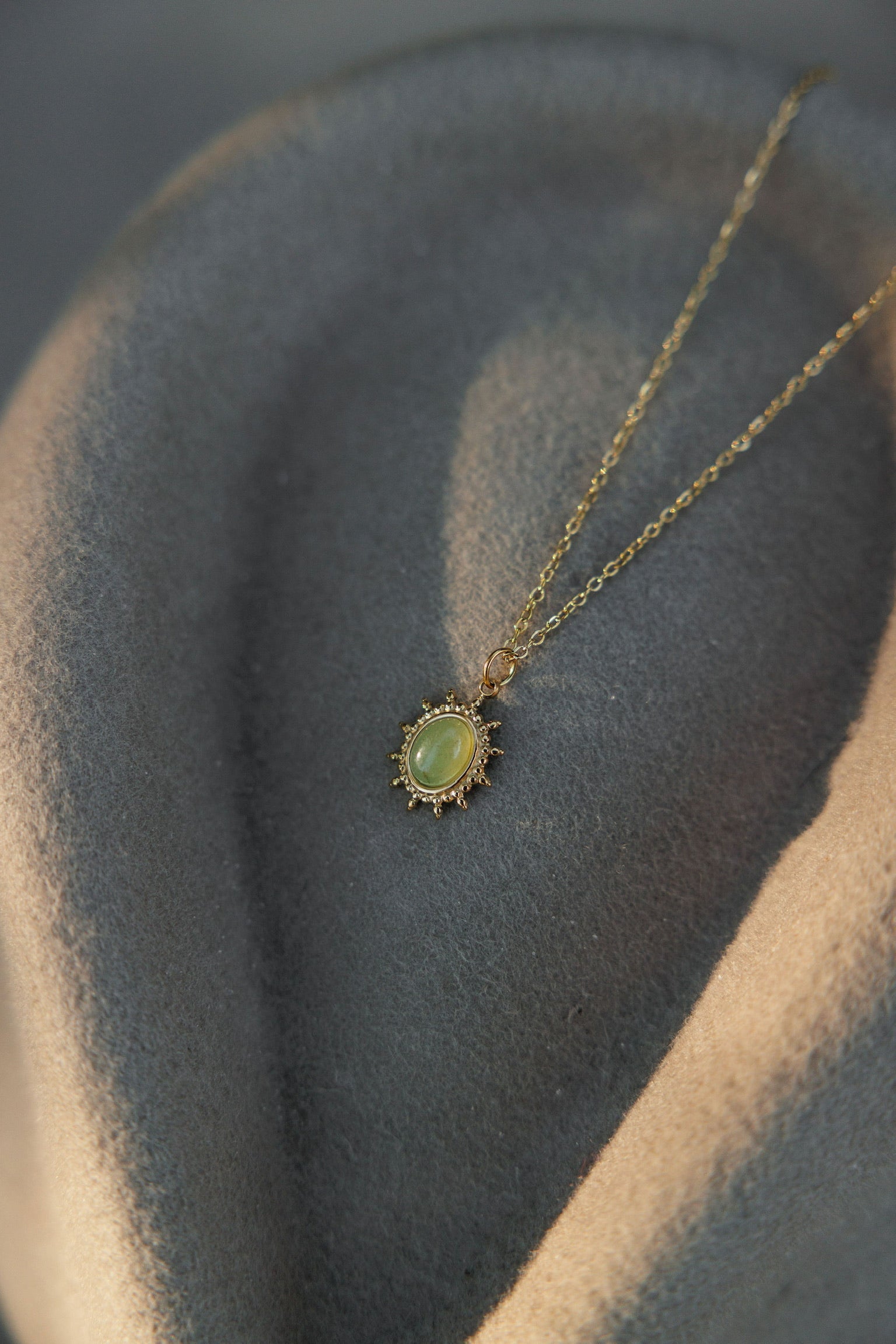Sunlit Sage Pendant Necklace