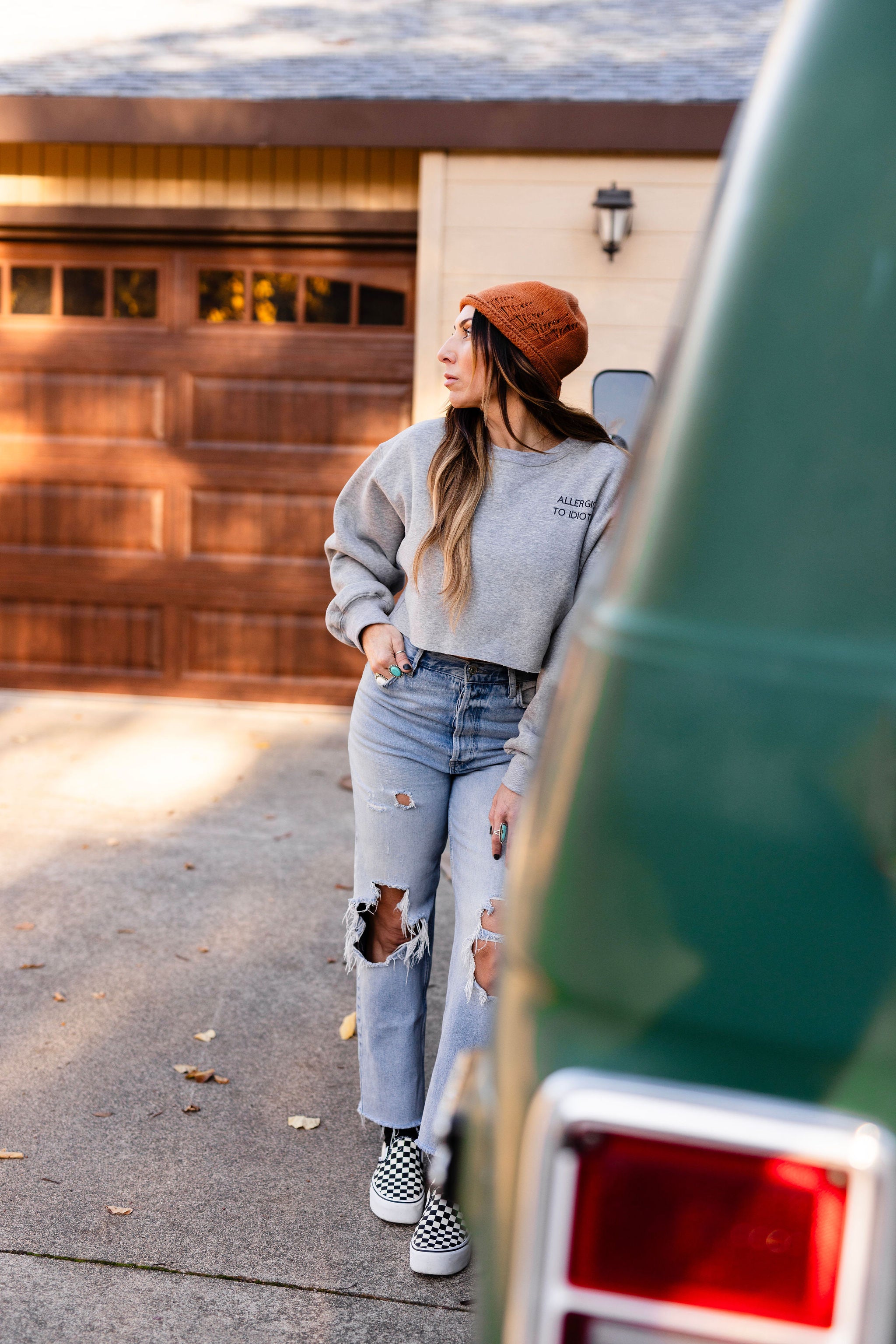 Allergic To Idiots Crewneck