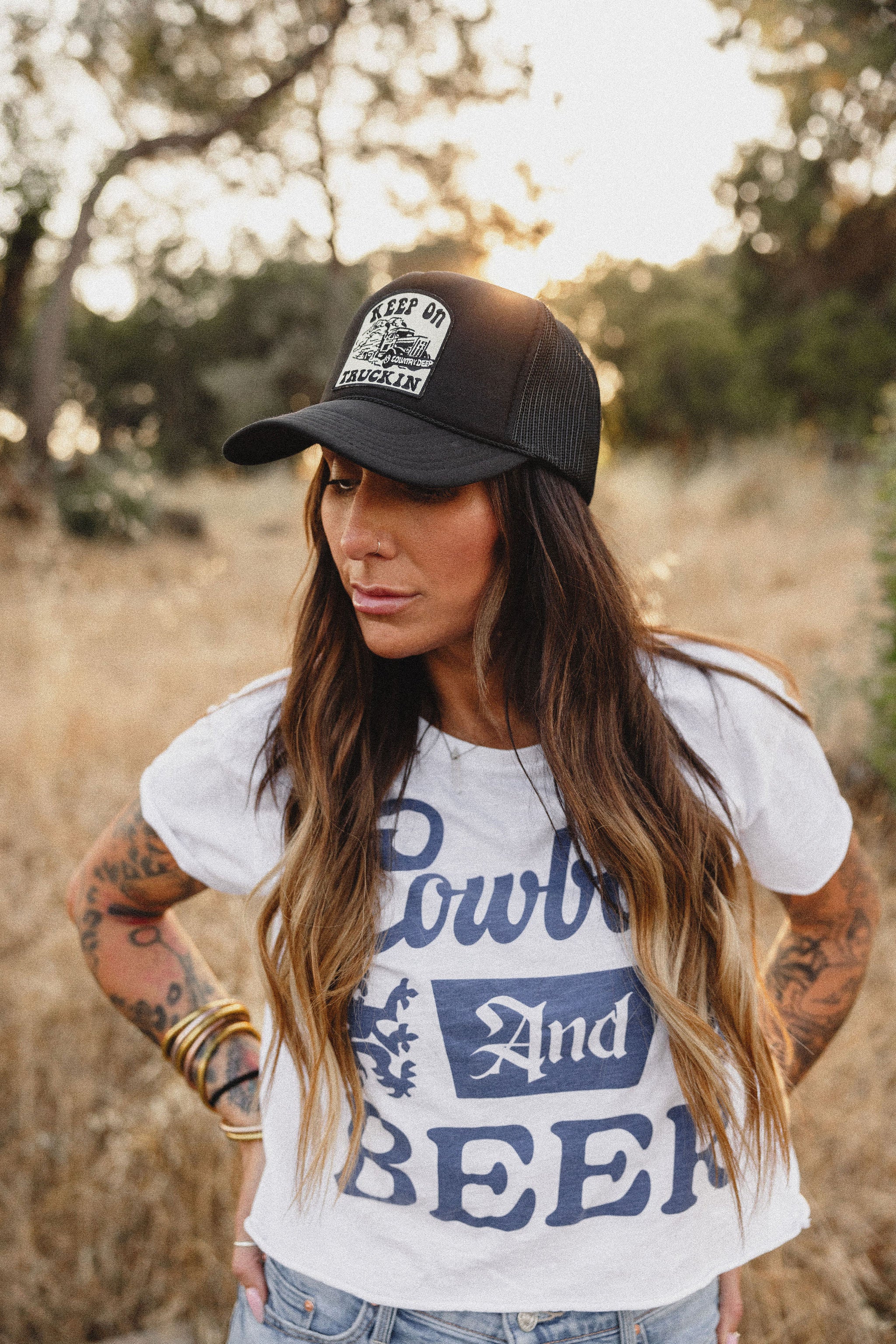 Cowboys and Beer Crop Tee