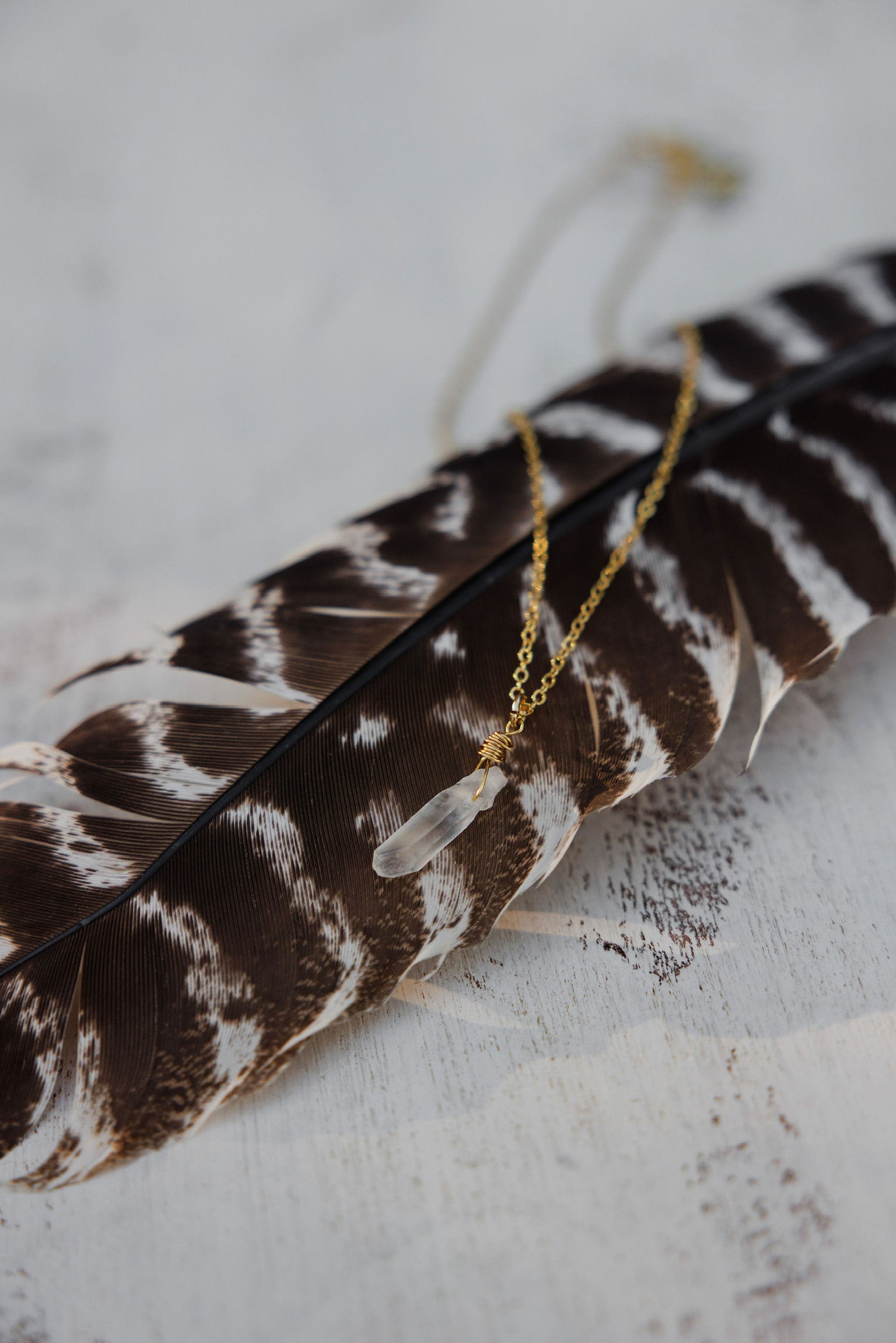Whiskey Quartz Necklace