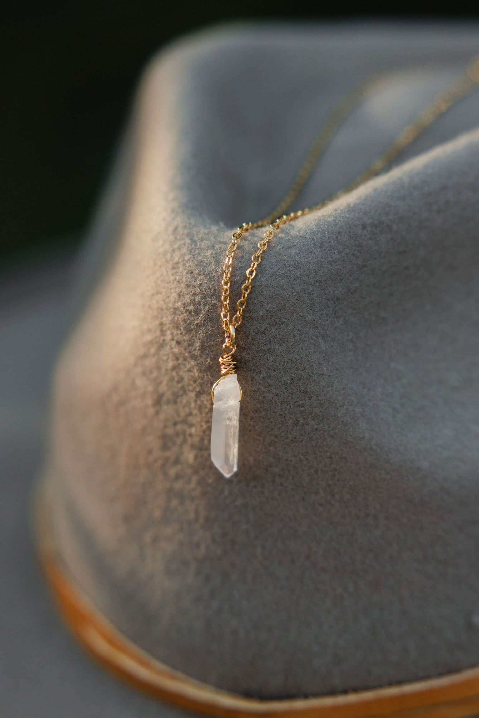 Whiskey Quartz Necklace