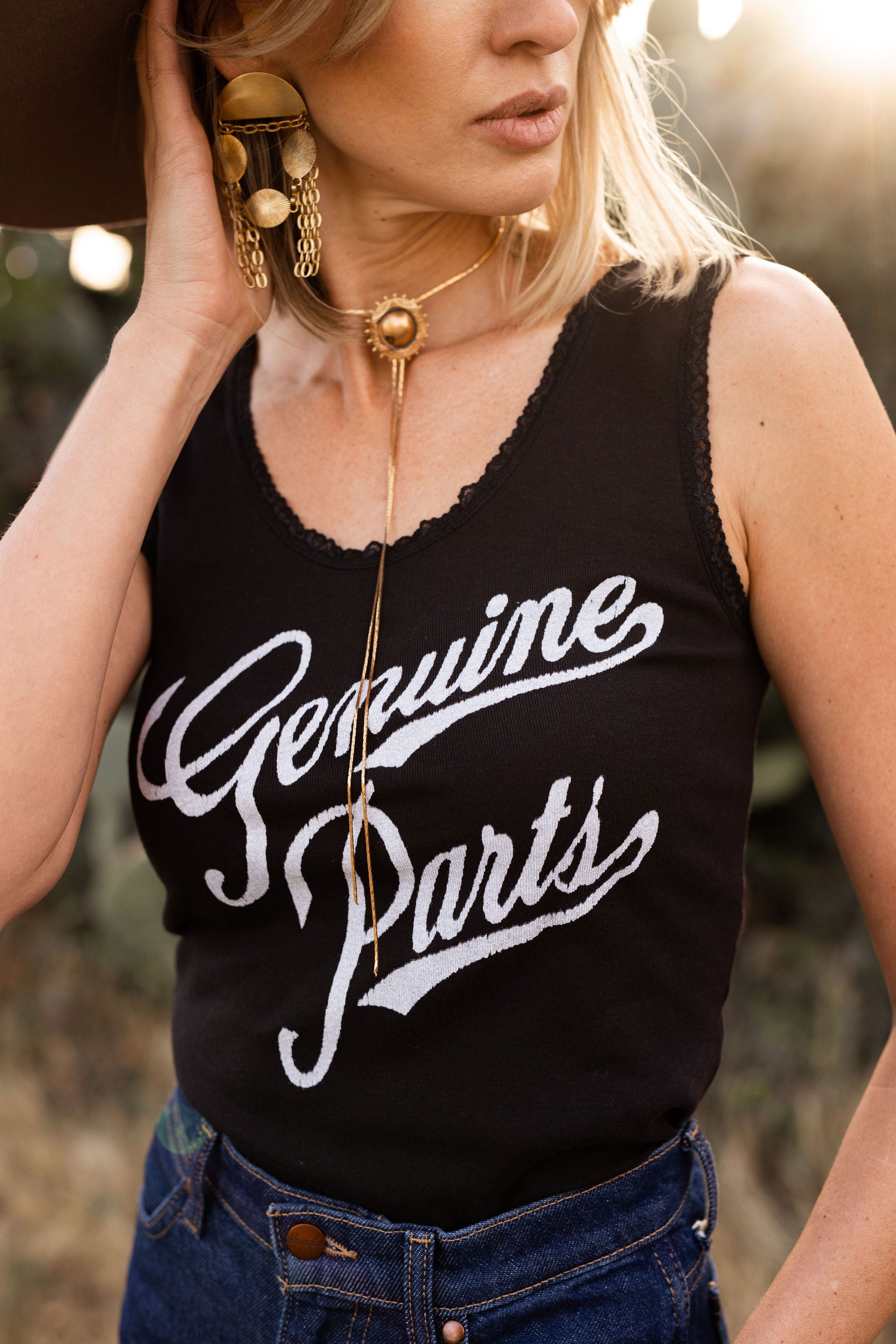 Genuine Parts Lace Tank