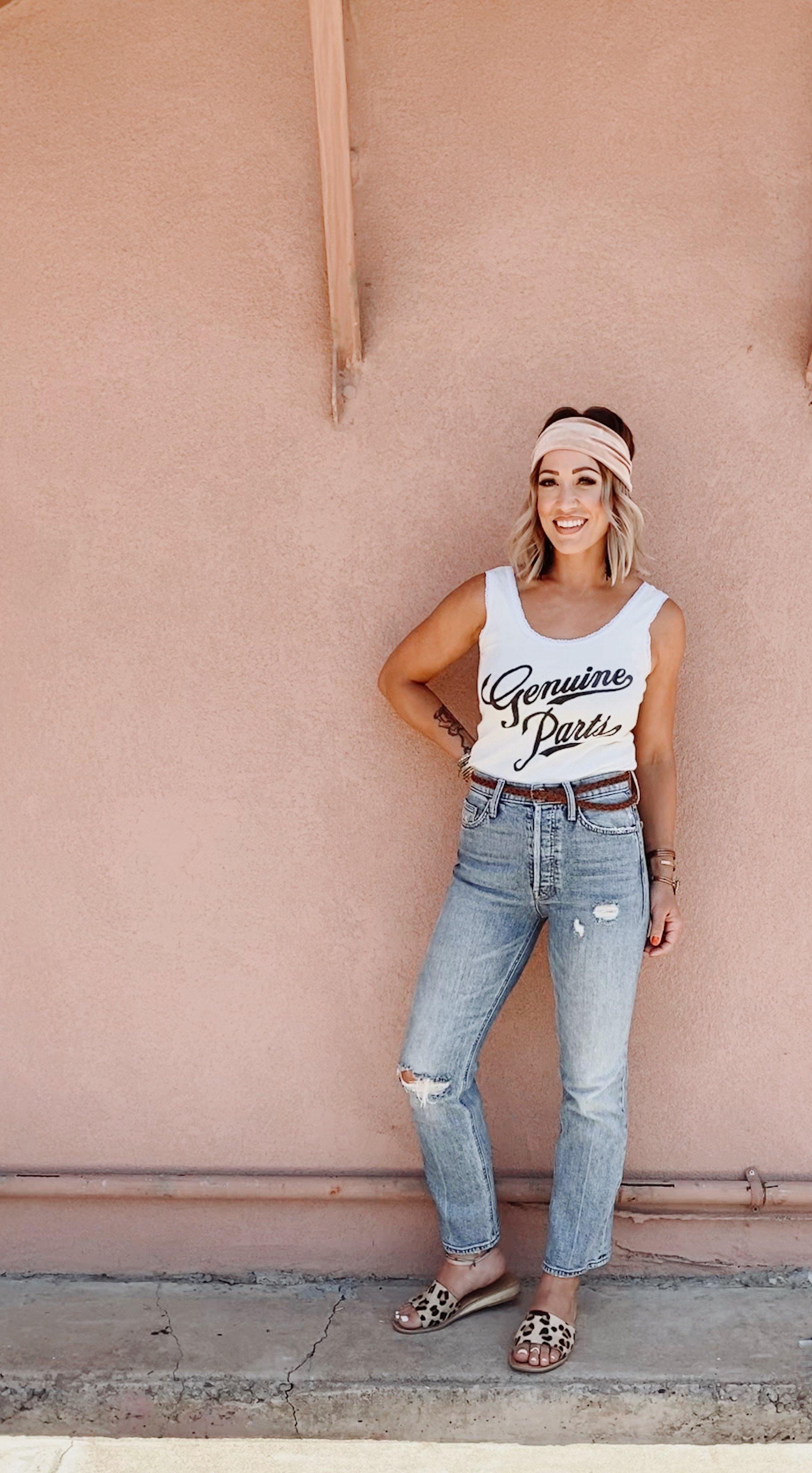 Genuine Parts Lace Tank - Waylon + Willie Boutique