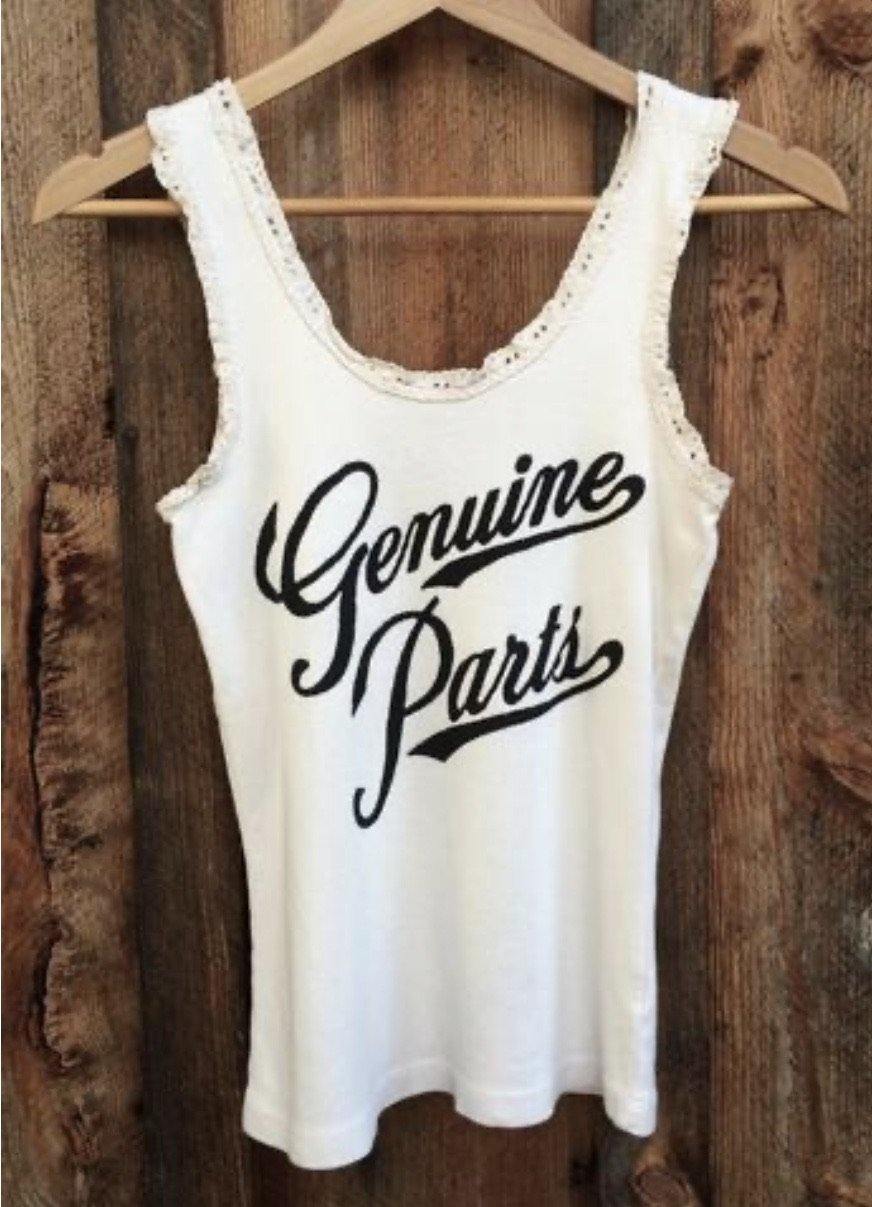 Genuine Parts Lace Tank - Waylon + Willie Boutique