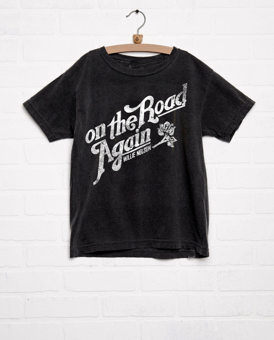 On The Road Again Black Kids Tee