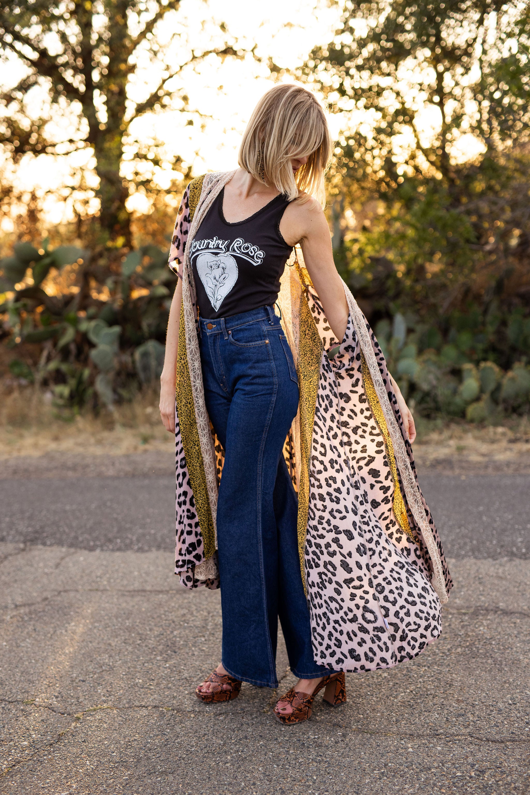 Country Rose Lace Tank