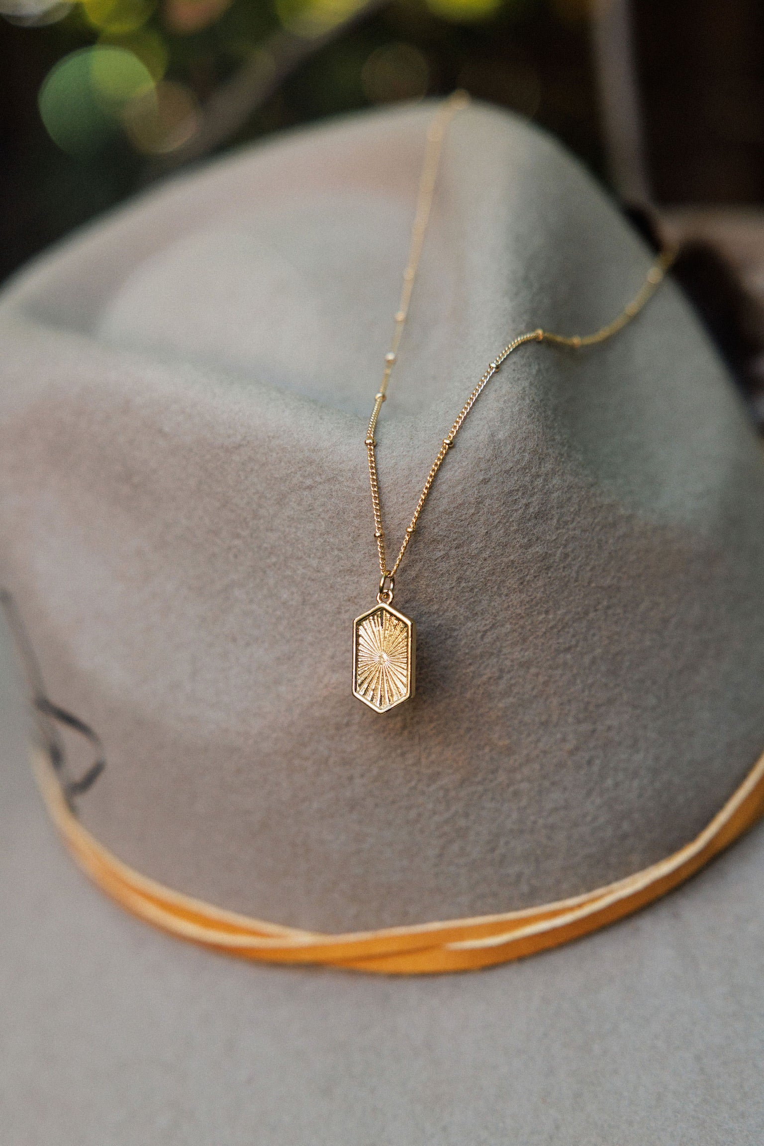 Golden Horizon Pendant Necklace