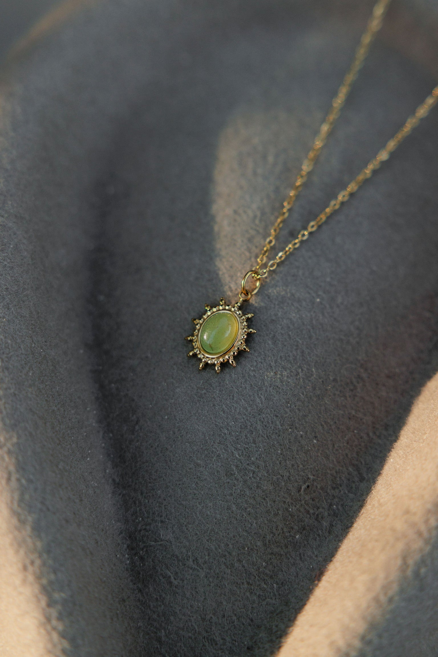 Sunlit Sage Pendant Necklace