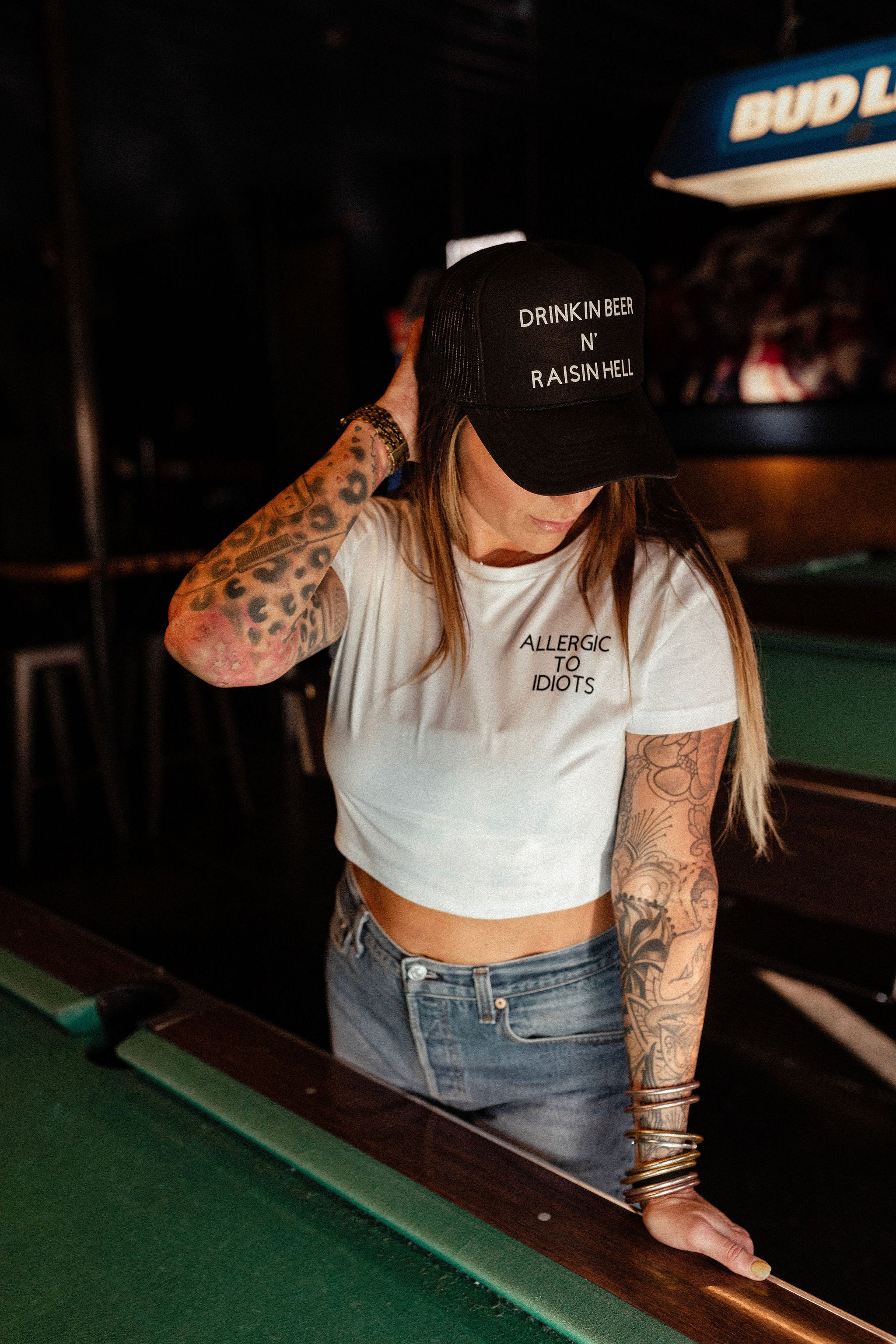 Drinkin B**R N Raisin Hell Trucker Hat