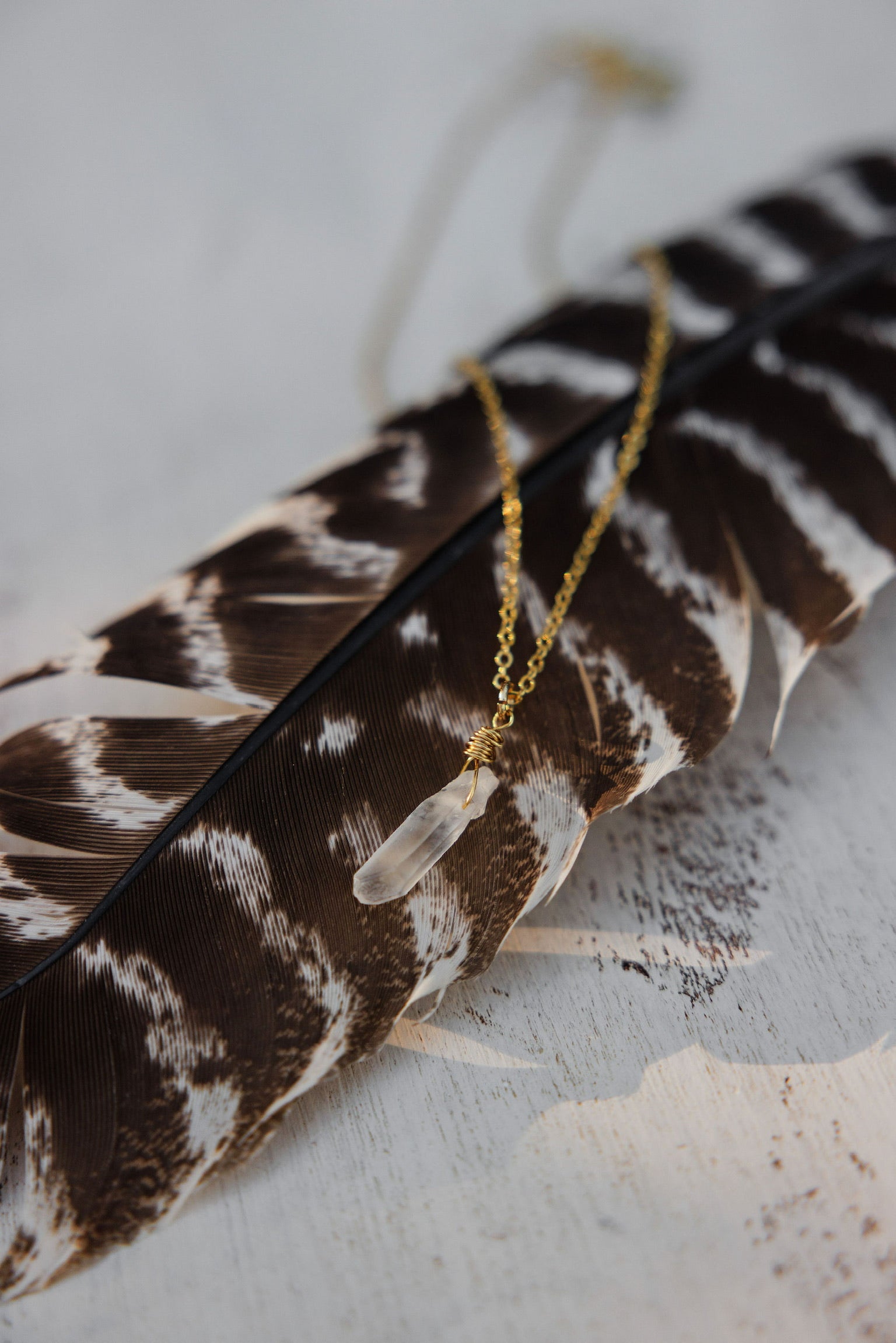 Whiskey Quartz Necklace