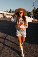 Rolling Stones Stoned Off White Cropped Tee
