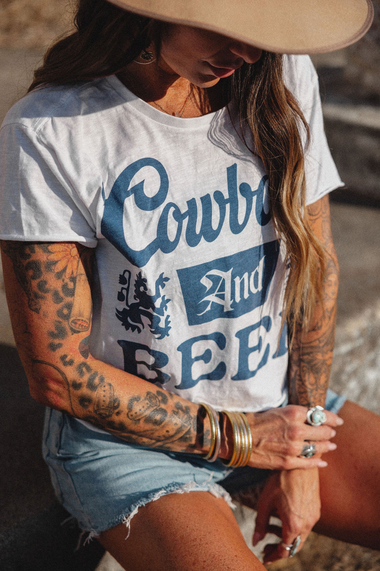 Cowboys and Beer Crop Tee