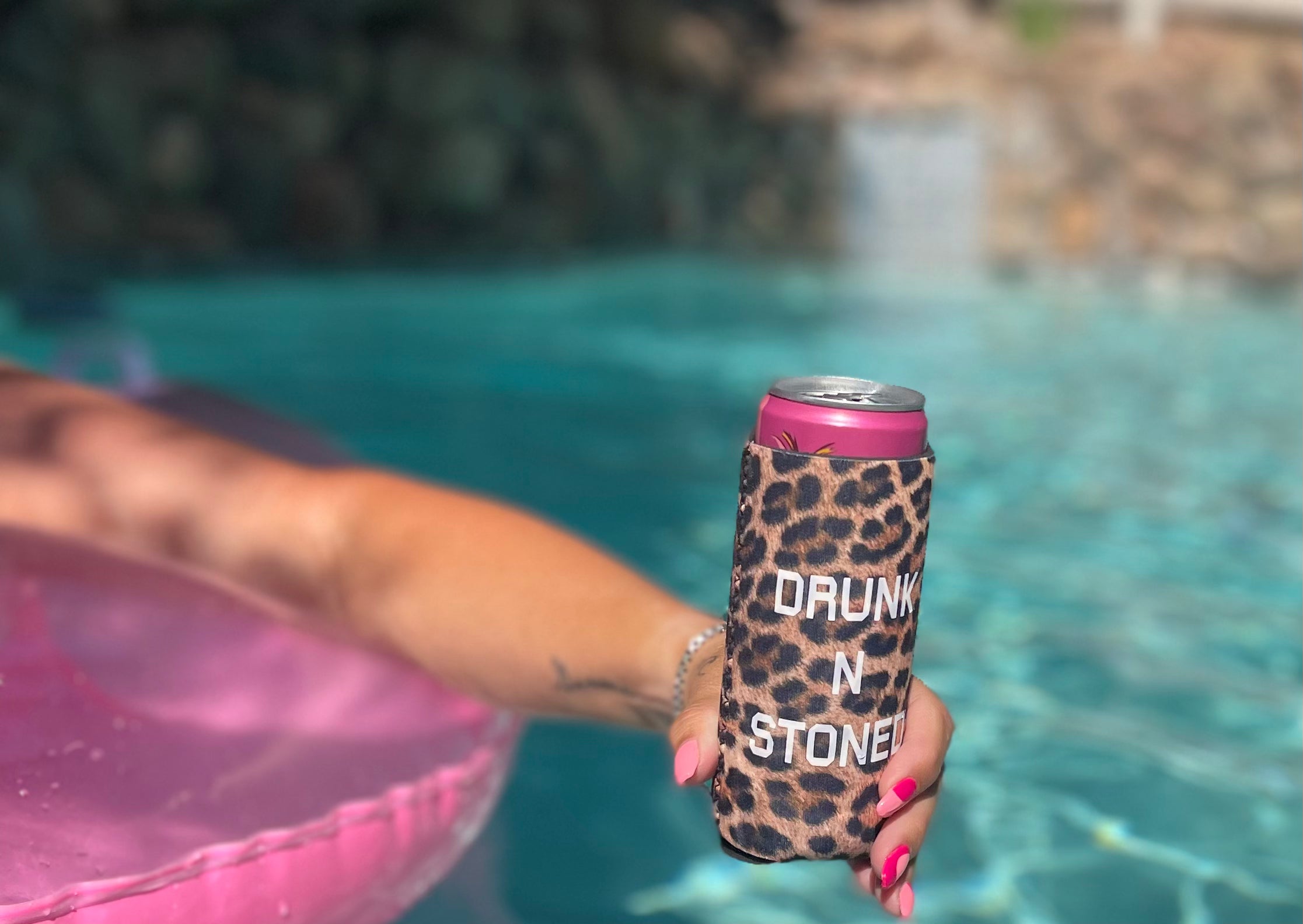 Drunk N Stoned- Can Holder