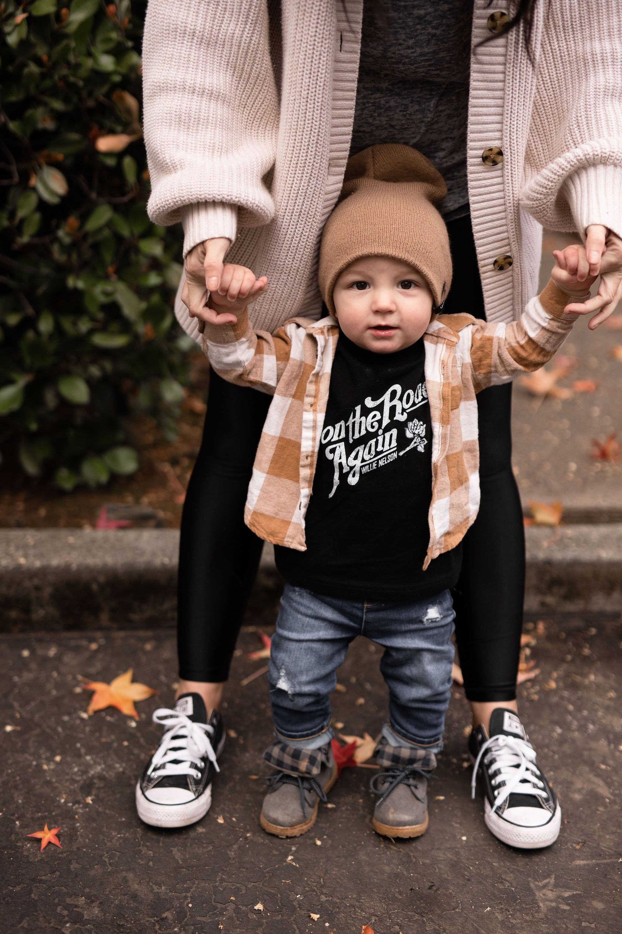 On The Road Again Black Kids Tee